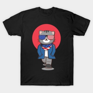 American Fashion Cat T-Shirt